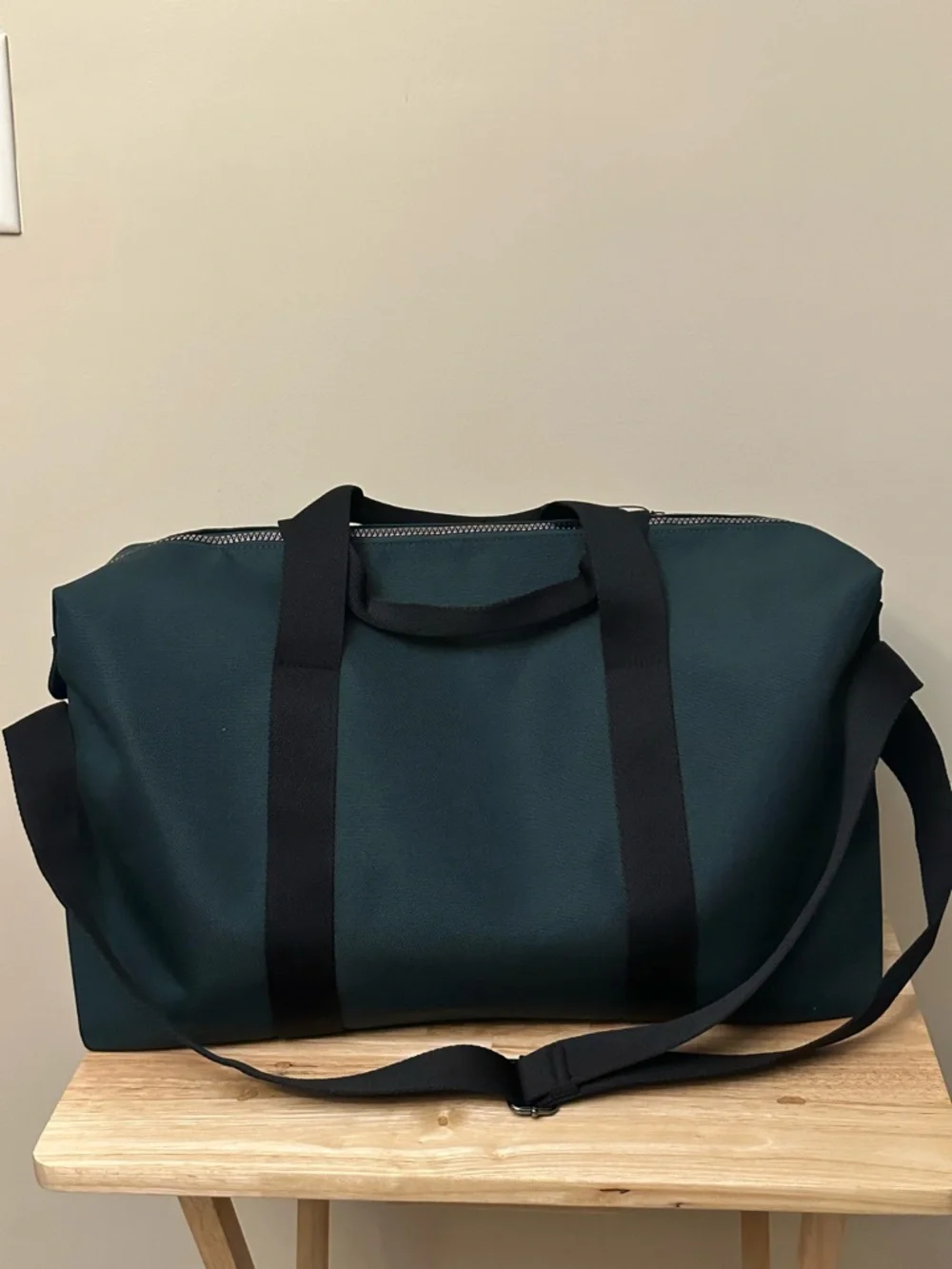 Coach Dark Green Canvas Duffel with Black Straps - Picture 8 of 10
